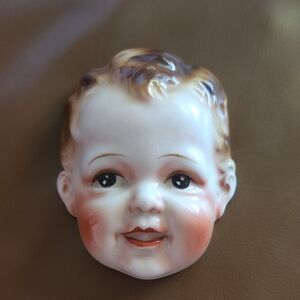 Vintage Ceramic Baby Face Wall Decor